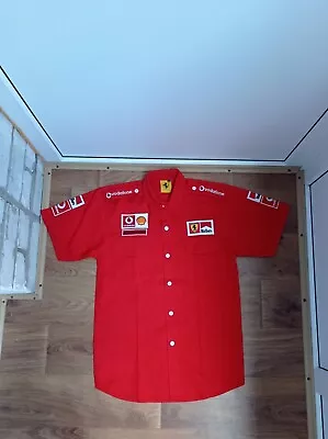 Tommy Hilfiger Ferrari Marlboro Magneti Marelli Shell Pit Crew F1 Red Shirt M • $150