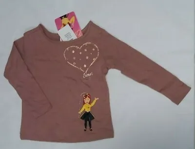 THE WIGGLES EMMA WIGGLE Licensed Long Sleeve T Shirt Top Dusty Pink Sizes 1-5 • $10