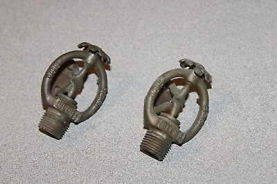 2 RARE Vintage Brass GLOBE 1929 165 Degree Sprinkler Heads • $49.95