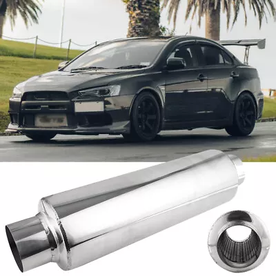 3  ID/OD 16  Exhaust Muffler Resonator Deep Tone For Mitsubishi Lancer EVO X 08+ • $44.49