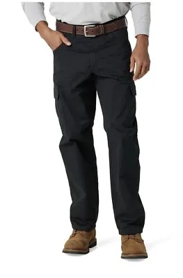 Wrangler Workwear 42x32 Black Mens Premium Relaxed Fit Cargo Pant. NWT • $25.49