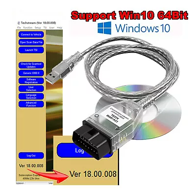 MINI VCI For TOYOTA TIS Techstream Software V18.00.008 Single Cable Support • $42.57