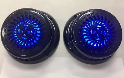 $28.95 • Buy  RV Exterior 2 Speaker 5.25  Black Wavy Blue Lighted LED Waterproof Flush Mount 