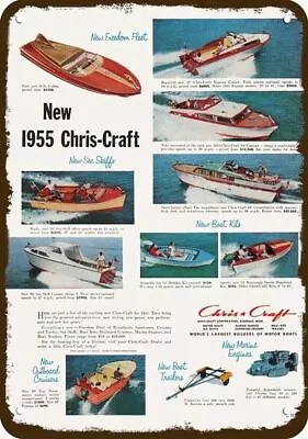 1955 CHRIS CRAFT GAY PAREE WOOD BOAT Vintage-Look DECORATIVE REPLICA METAL SIGN • $24.99