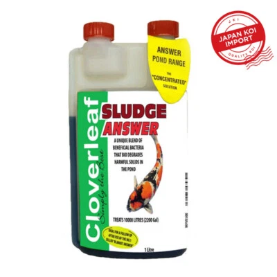 £18.75 • Buy Cloverleaf Sludge Answer 1 Litre Remove Dirt Sludge Muck Koi Pond Water Filter