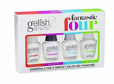 Gelish Fantastic Four Manicure Essential Collection Soak Off Gel Nail Polish Kit • $34.90