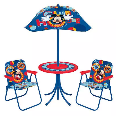 £68.39 • Buy Mickey Mouse Clubhouse Patio Furniture - Table / 2 Folding Chairs / Umbrella