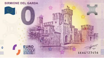 €0 Zero Euro Souvenir Official Note Italy 2018 - Sirmione • £3.16