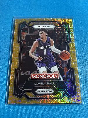 LAMELO BALL 2023-24 Prizm Monopoly GOLD SHIMMER /500 Hornets 195/500 SP #13 • $9.99