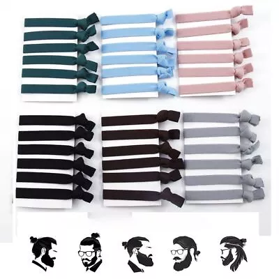 6Pcs/set No Damage Knotted Mens Hair Ties  For Long Curly Long Hair • £3.07