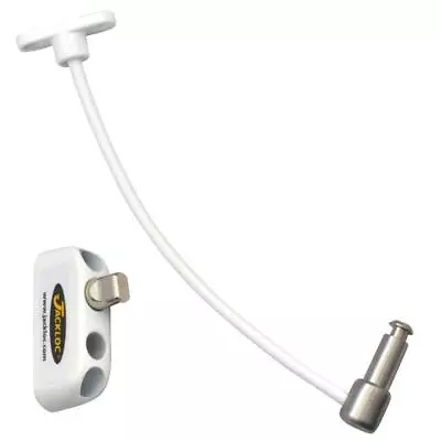 L22031 - JACKLOC Pro-Twist Push & Turn Cable Window Lock - White • £28.29