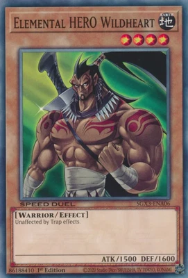 £1 • Buy Elemental HERO Wildheart [SGX3-ENA06] Common