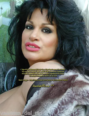 Vanessa Del Rio Fur Coat PHOTO Sexy 2001 VERY RARE! Sign AFT BUY W/COA • $25.79