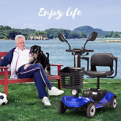 Mobility Scooter 4 Wheels Electric Power For Seniors With Lights Collapsible • $459