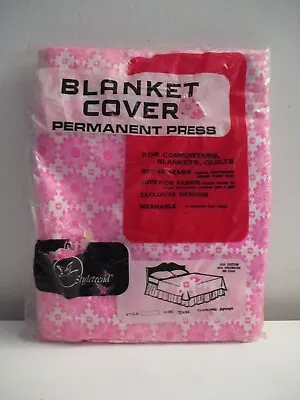 Vintage Pink Floral Kaleidoscope Zippered Blanket Duvet Quilt Cover Twin 72 X 84 • $24.99