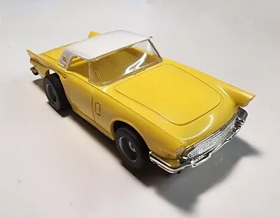 Vintage Tyco Yellow 57 T-Bird HO Slot Car HP7 Chassis Ford Thunderbird • $34.99