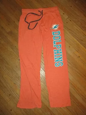 MIAMI DOLPHINS LOUNGE PAJAMA PANTS Football NFL Orange Cotton Unisex Adult SMALL • $15.99