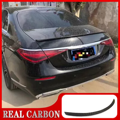 REAL CARBON Rear Trunk Spoiler Wing For Mercedes-Benz W223 S500 S580 2021-2023 • $189.05