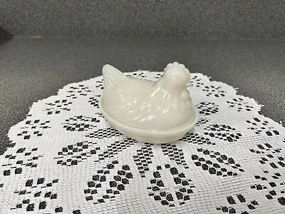 Hen On Nest Milk Glass Unmarked Possible Antique VTG 4 1/2 Inches • $4.50