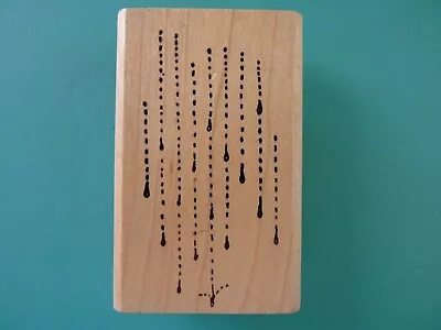 $10.99 • Buy Falling Rain Texture Background KRIS CREATIONS Rubber Stamp 