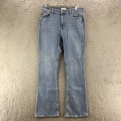 H&M Bootcut Jeans Women 14 Blue Denim Light Wash High Rise Zip Fly 5-Pockets • $15.19