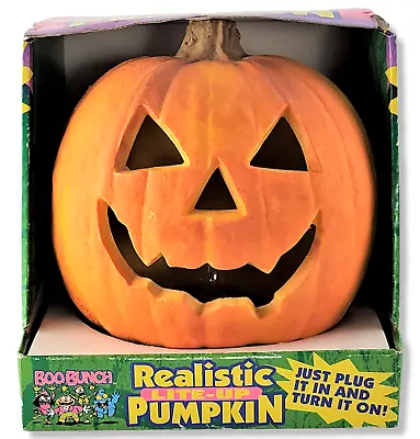 Vintage Boo Bunch Lite-Up Pumpkin Jack-o-Lantern Trendmasters 1994 Original Box • $45