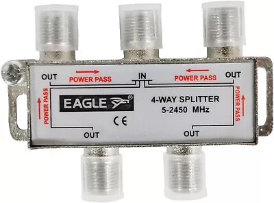 Coaxial Satellite Splitter 2/3/4/5/6/8 Way F Type Screw Connector Virgin Sky TV • £4.69