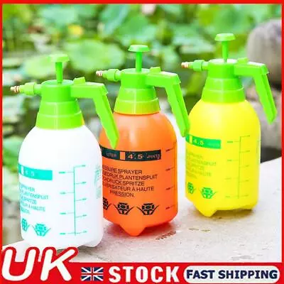 Pressure Sprayer Spray Weed Killer Manual Pump Bottle Chemical Water Garden 2L • £4.65