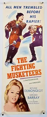 FIGHTING MUSKETEERS Movie Poster (Fine) Insert 1963 Mylene Demongeot 750R • $15