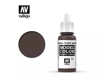 Vallejo Model Color Paint - Brown Glaze 17ml - 70.854 • £2.95