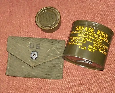 Vtg Military Decontamination Kit Army Field Gear Vietnam War Rifle Grease Case • $155