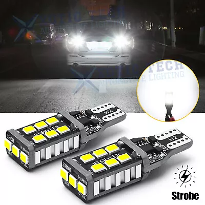 White Backup Reverse Light 921 912 Strobe LED Bulbs For Ford F-150 Dodge Charger • $13.49