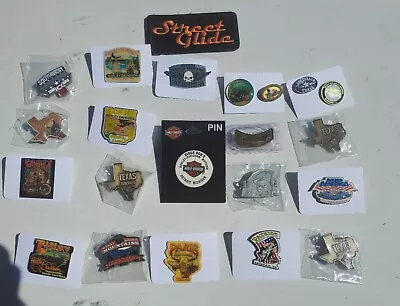 NEW Harley Davidson HOG Motorcycle Pins For Jacket/Vest Lot 22 Pins 1 Patch • $49.99