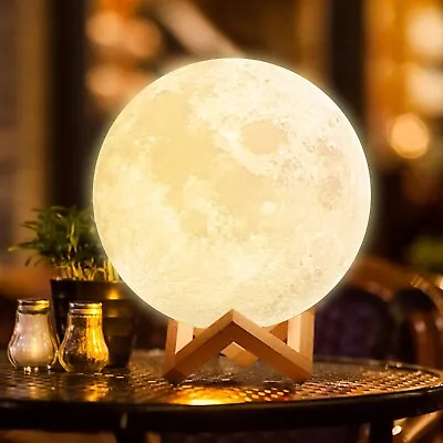 Rechargeable Moon Lamp For Adult Kids 5.9Inch 3D Moon Lights For Bedroom Uniqu • $12.95