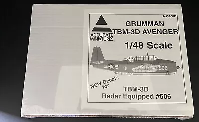 Accurate Miniatures  AJ340-6B 1/48 Scale Grumman TBM-3D Avenger FACTORY SEALED • $45