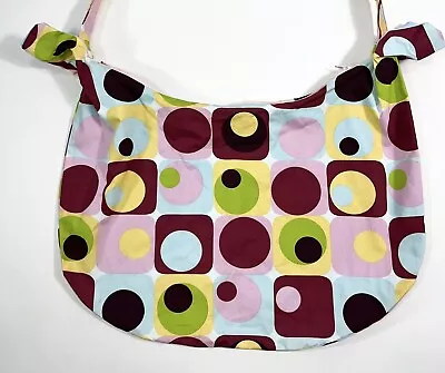 VTG HANDMADE BAG SHOULDER PURSE RETRO MOD OP ART FESTIVAL Messenger SCOOTER GIRL • $45