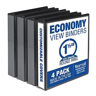 Economy 1.5 Inch 3 Ring Binder Made In The USA Round Ring Binder Customiza... • $26.48
