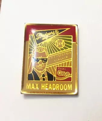 Vintage Coca Cola Pin  LA Dodgers Baseball Max Headroom Caravan 1980s • $15