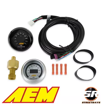 AEM 30-4407 LED Digital Oil & Fuel Pressure 52mm (2-1/16”) Gauge 0-150 Psi • $219.95