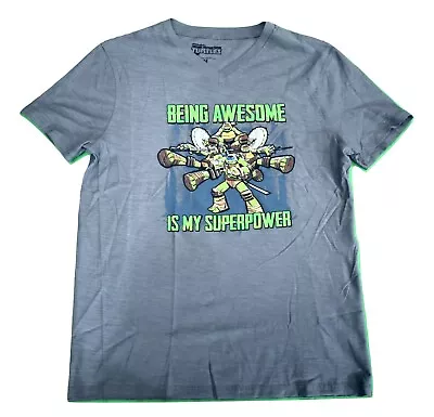 Teenage Mutant Ninja Turtles Mens Being Awesome Is My Super Power Shirt New M • $7.99