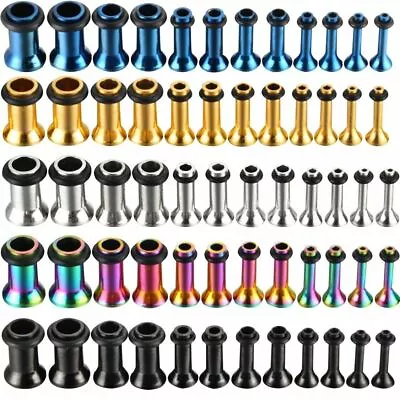 £2.48 • Buy Ear Tunnels Plug O-RING Stretchers Tapers Stainless Steel Single Flare 2-10mm