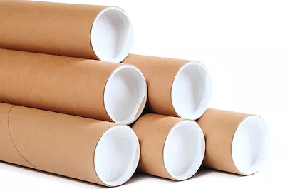£3.93 • Buy Many Sizes A1 A2 A3 A4 Bulk Postal Tubes Packing Tubes+End Caps Cardboard Tube*