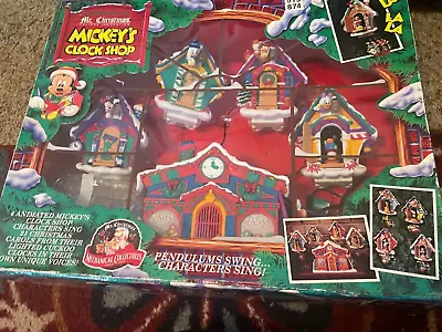 Vintage 1993 Mr. Christmas Disney Mickey's Clock Shop Animated Musical Complete • $149.99