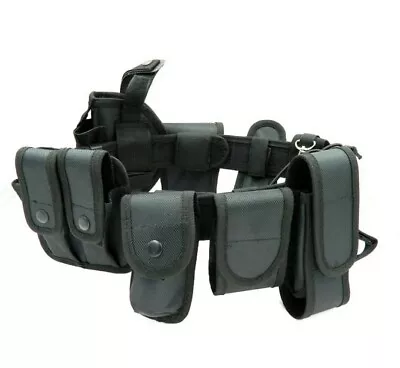 10-in-1 Mens Police Equipment Duty Belt Waist Band Holster With Pouch Set • $24.74