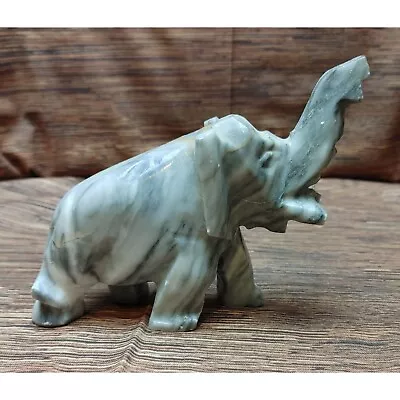 Gray Marble Elephant 4 1/4 Heigh X 6 1/4 Long • $22