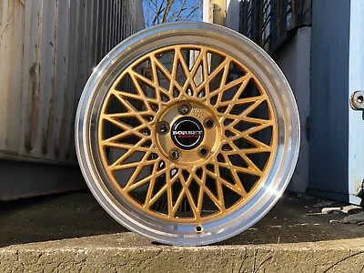 4x New Retro Borbet B Rims 8x18 5x120 BMW E36 E46 E90 E91 F30 F31 M3 - GOLD • $1012.27