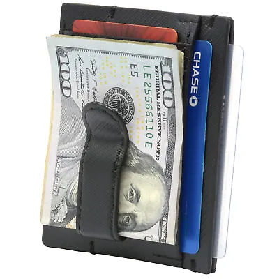 Alpine Swiss Double Diamond Mens RFID Money Clip Minimalist Front Pocket Wallet • $14.99