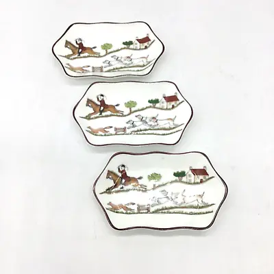 Coalport Hunting Scene Trinket Plates 6  • £12