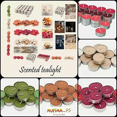 Pack Of 30 Ikea Scented Coloured Tealights 38mm 4 Hours Burring Time Home Décor • £6.99