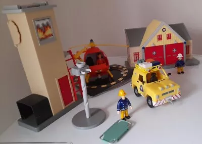 Fireman Sam: 3 Figurines 1 Vehicle 1 Helicopter & 2 Buildngs Collection • $75